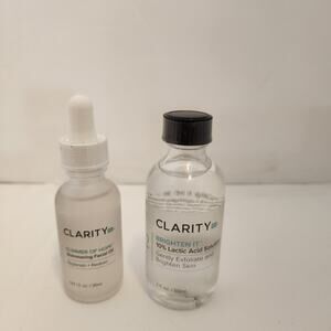 Clarity Brighten It 10% Lactic Acid & Glimmer Of Hope Facial Oil Sealed New